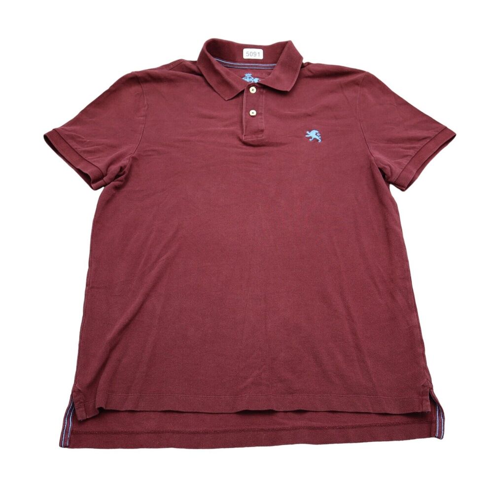 Express Polo Shirt Mens M Red Golf Short Sleeve Collar Neck Tee